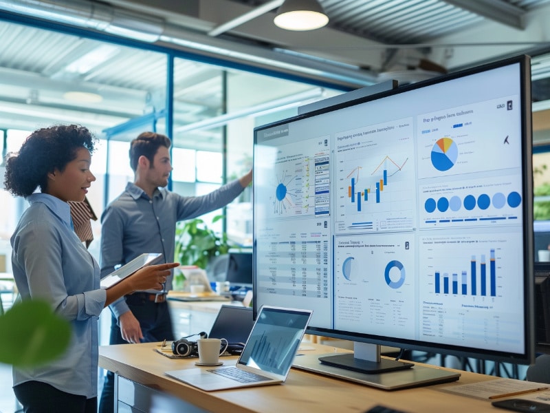 analyse des KPI pour un SEO performant Analyse de données en réunion d'entreprise.